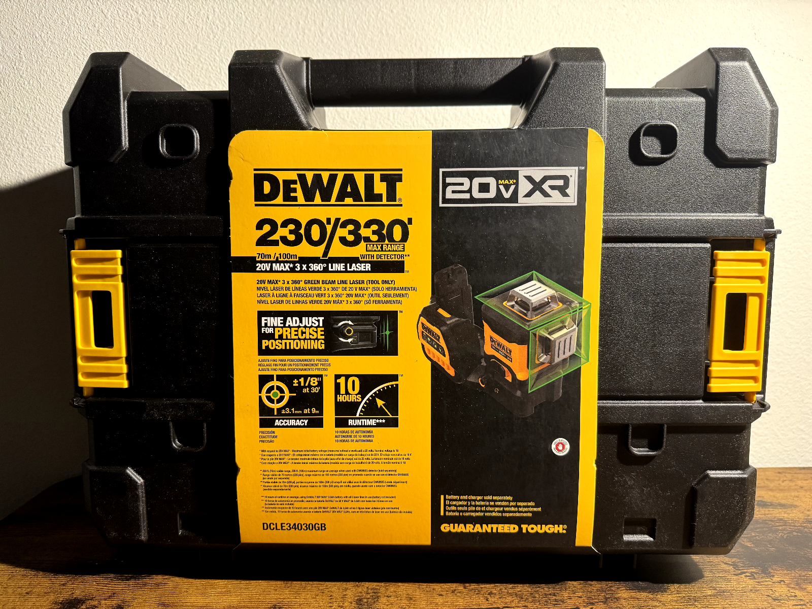 DEWALT DCLE34030GB 20V MAX XR Li-Ion 3 x 360 Green Line DEWALT DCLE34030GB 20V MAX XR Li-Ion 3 x 360 Green Line