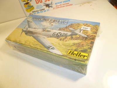 1/72 HELLER MESSERSHMITT   BF 109  MAQUETTE A MONTÉ D EPOQUE 1970 /75 COMPLET
