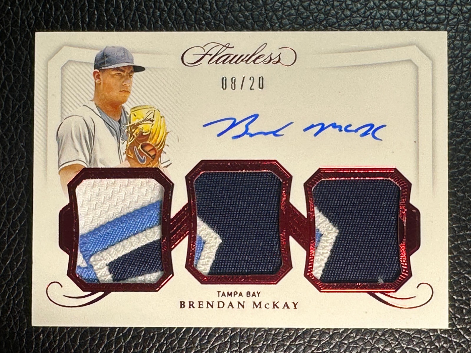 2020 Panini Flawless Red Brendan McKay 8/20 Patch Jersey
