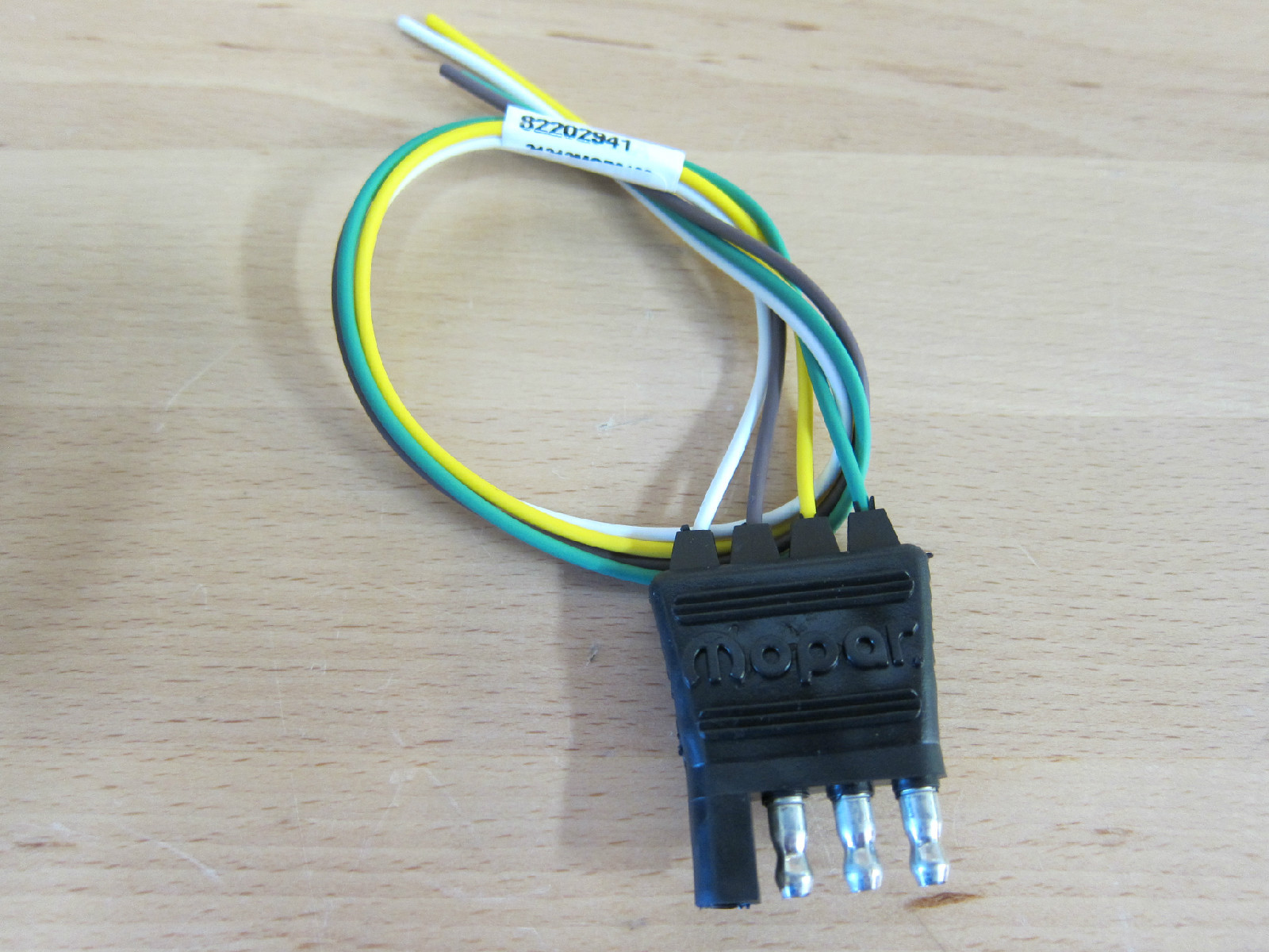 Chrysler Dodge Jeep 4-Way Four-Way Flat Trailer Tow Wiring ... jeep jk flat tow wiring harness 