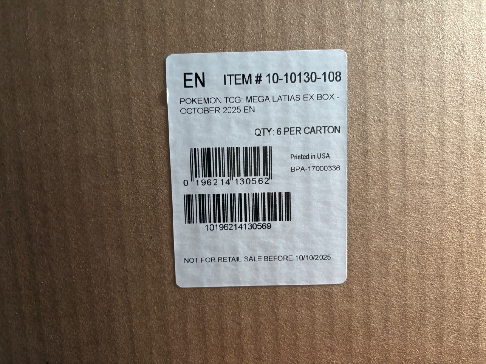 Pokemon TCG  Mega Evolution Mega Latias EX Box Factory Sealed 6 Box Case