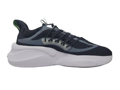 adidas Men's Alphaboost V1 Running Shoes, Black/Yellow/White, 13 M US