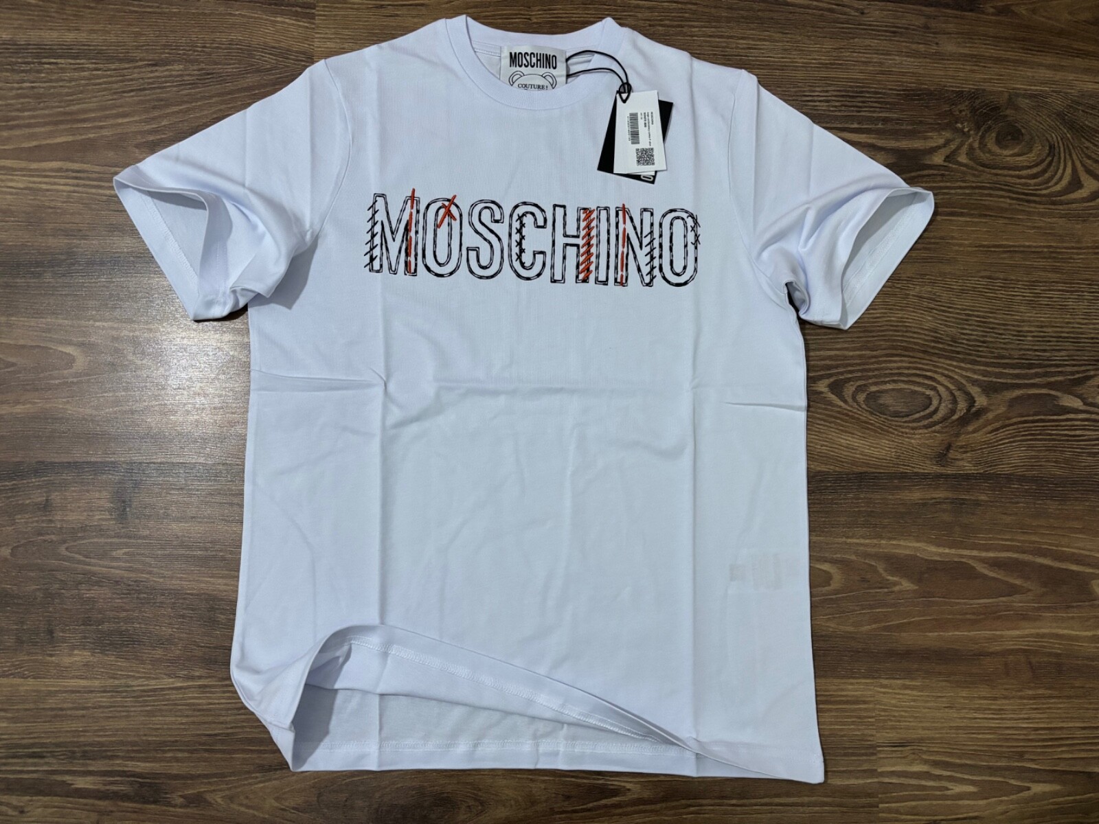 【送料&関税込】Moschino T-shirt ice Cream Moschino Ladies Ice Cream Print Cotton T-Shirt, Brand Size