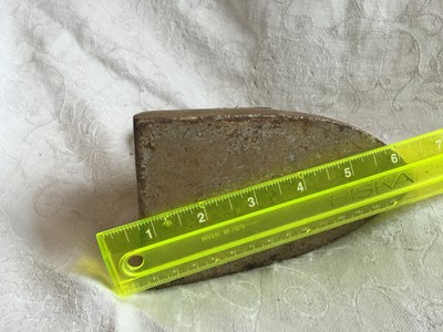 Antique Geneva? Sad Iron - 8# Goldtone HEAVY door stopper weight Gold Cast Iron