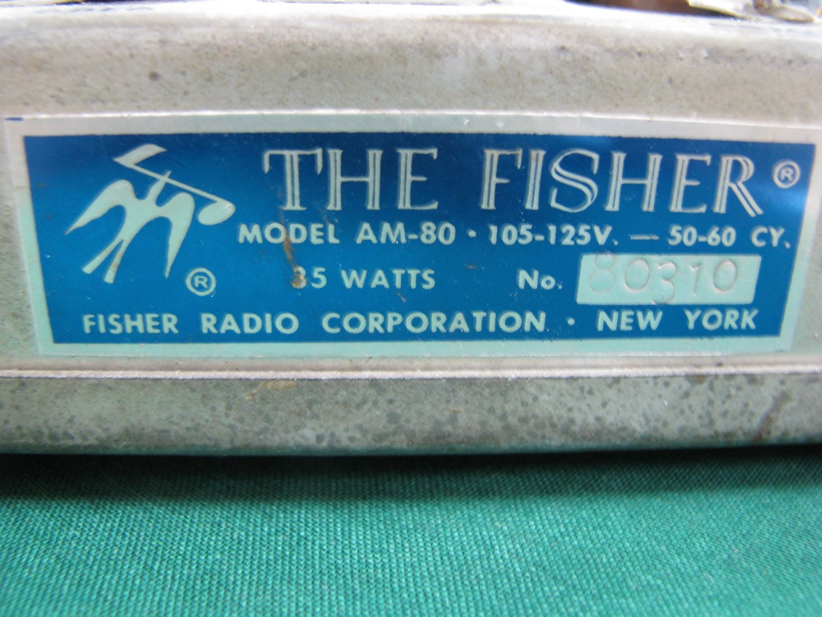 1950s CLASSIC  FISHER AM-80 A VERY RARE & SUPERIOR VACUUM TUBE TUNER