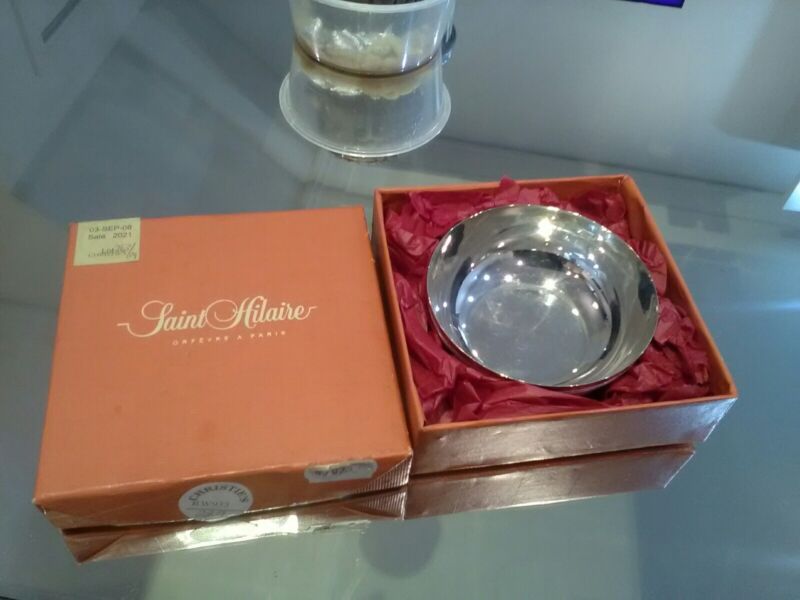 Saint Hilaire Orfevre A Paris Champagne caviar finger bowl silver Plated....