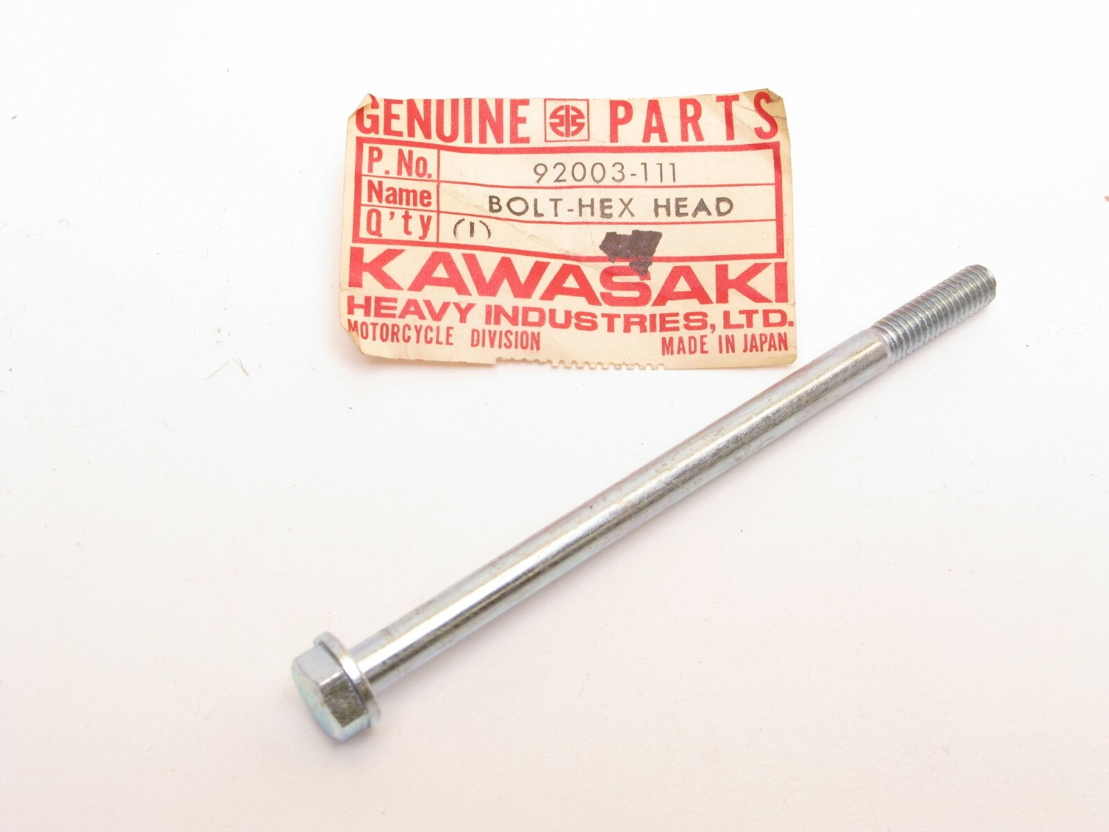 KZ⭐️ 1) OEM Kawasaki 92003-111 Hex Head Bolt 6X99 NOS NEW Z1