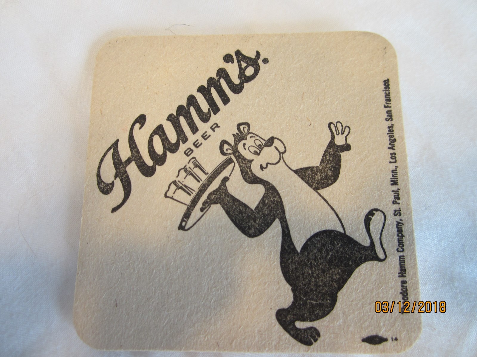 Vintage Hamm's Beer Coasters 2 Sided  Lot Of 6