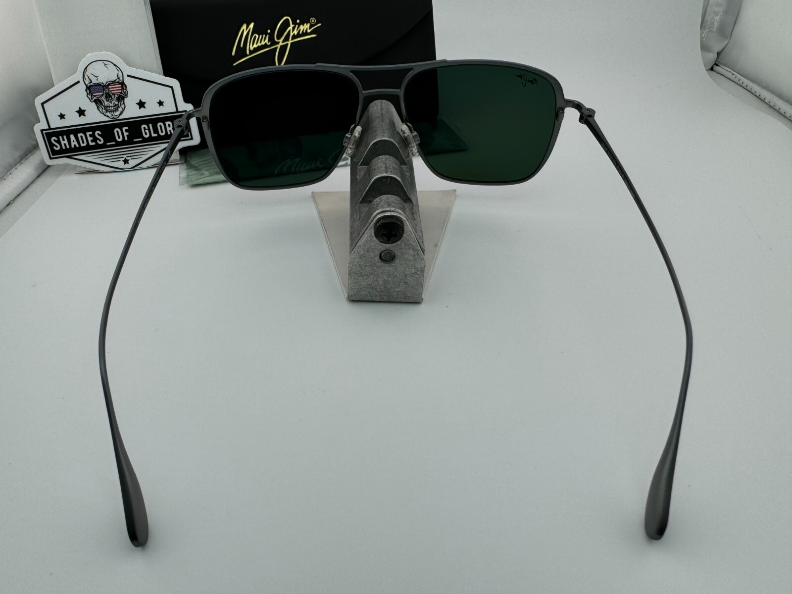 Pre-owned Maui Jim Beaches 541-27a Grey Titanium Blue Hawaii Polarized Sunglasses