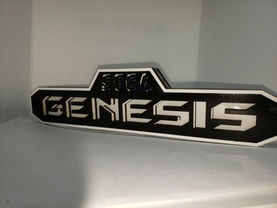 Sega genesis logo sign perfect for the gameroom or shelf(Atari show it off) 