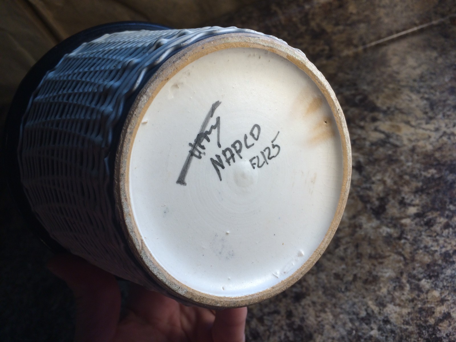 Vintage Napco Black Planter