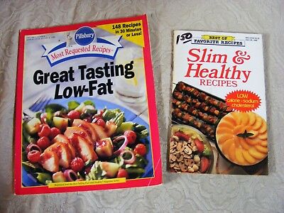 2 Cookbooks Pillsbury Low Fat & Best of Favorite Recipes Slim Healthy low (Best Low Sodium Recipes)