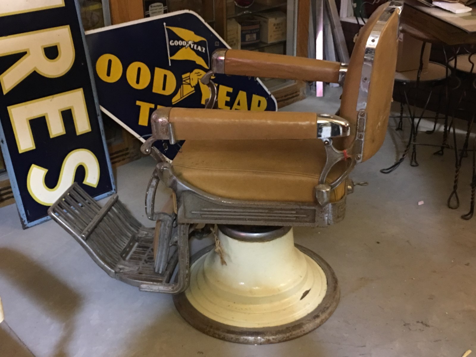 3 LOT AnTiQue BARBER CHAIRS VinTage KOKEN PRESIDENT Porcelain THEO A KOCHS Old