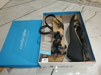 Womens Predictions Comfort Plus RAE Black Strappy Sandals Size 11 Black New 