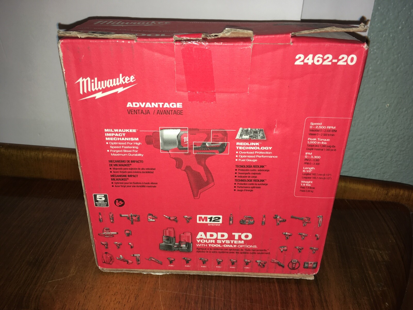 Brand New Milwaukee 2462-20 M12 12V Li-Ion 1/4
