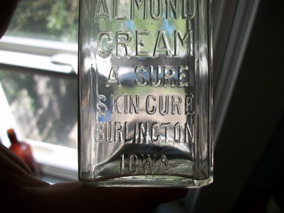 HENRY'S ALMOND CREAM A SURE SKIN CURE BURLINGTON IOWA 1890S PATENT MEDICINE