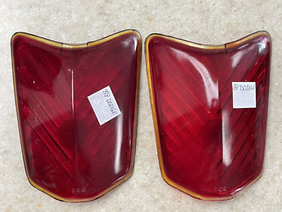 NOS Tail Light Lenses 1939 Dodge Stadium 923 Ruby Red Glass KN29