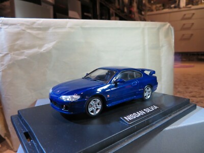 2pcs 1/43 MTECH Nissan Silvia S15 blue street car + DAISHIN
