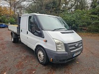 FORD TRANSIT 2.2 TDCI TIPPER DOUBLE CAB RWD 10 FT BED TWIN WHEELER NO VAT 2KEYS
