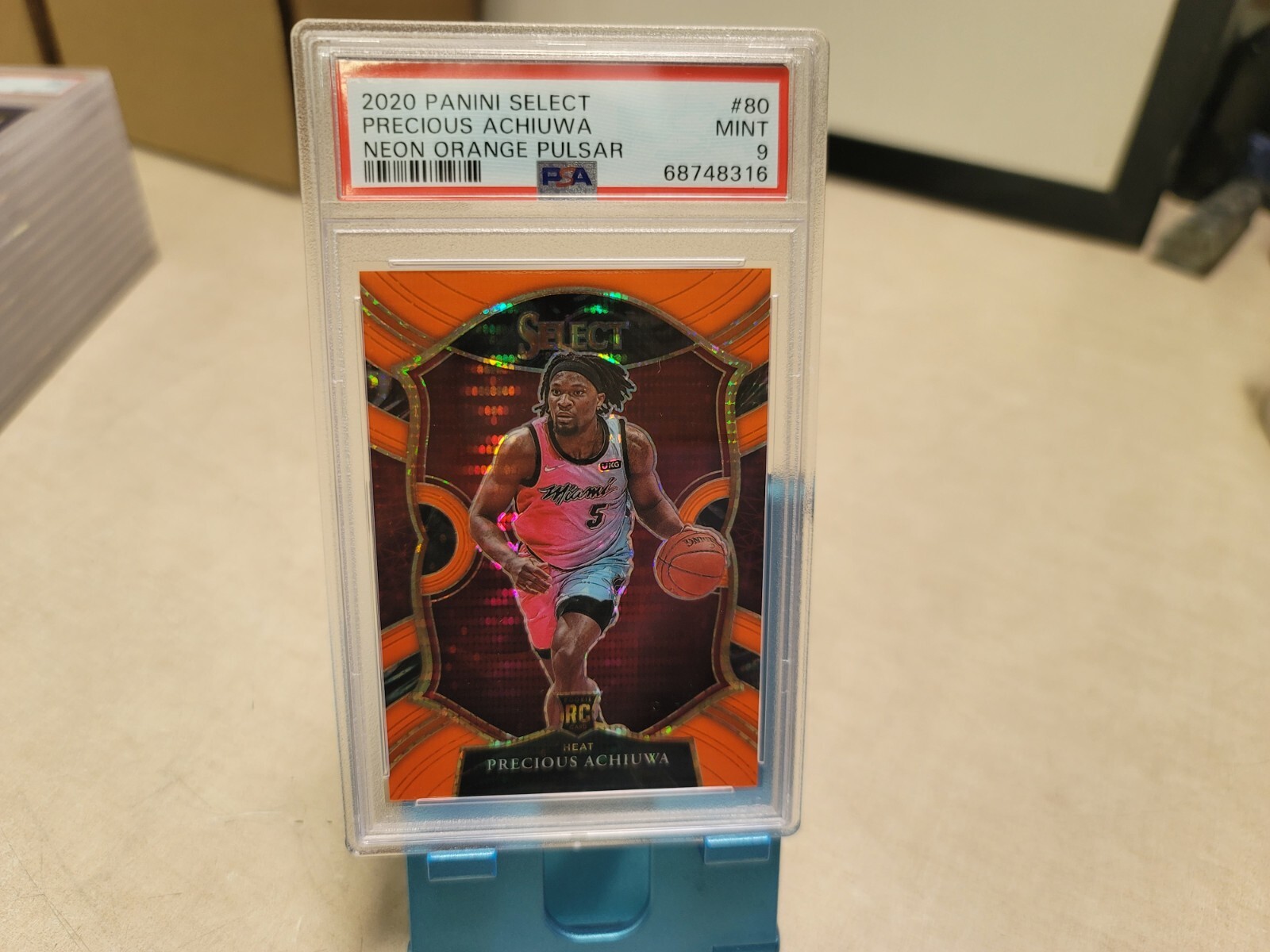 2020 Panini Select Precious Achiuwa Neon Orange Pulsar /15