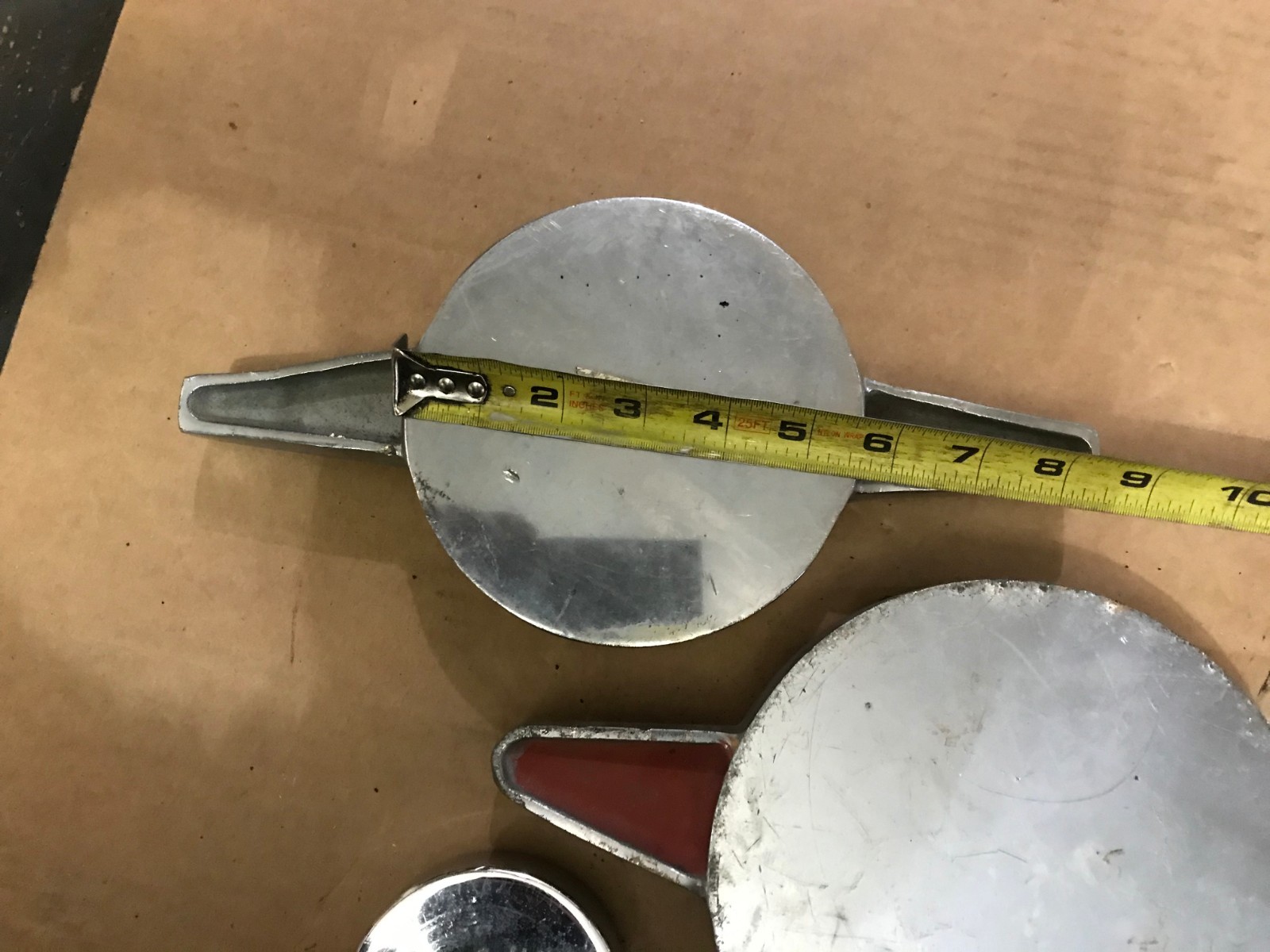 Vintage Fire Truck Hose Pump Caps HEAVY Chrome Firefighter Hydrant Lot of 3