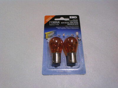 EiKO Automotive Lighting 1156NA-BP Eiko Hi-Temp Amber Miniature Lamp Pack of 2
