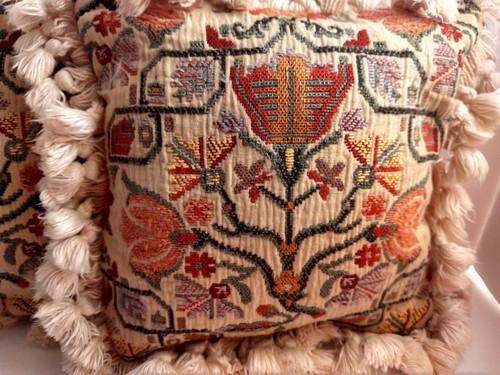 Pair of Vintage tapestry cushion pillow