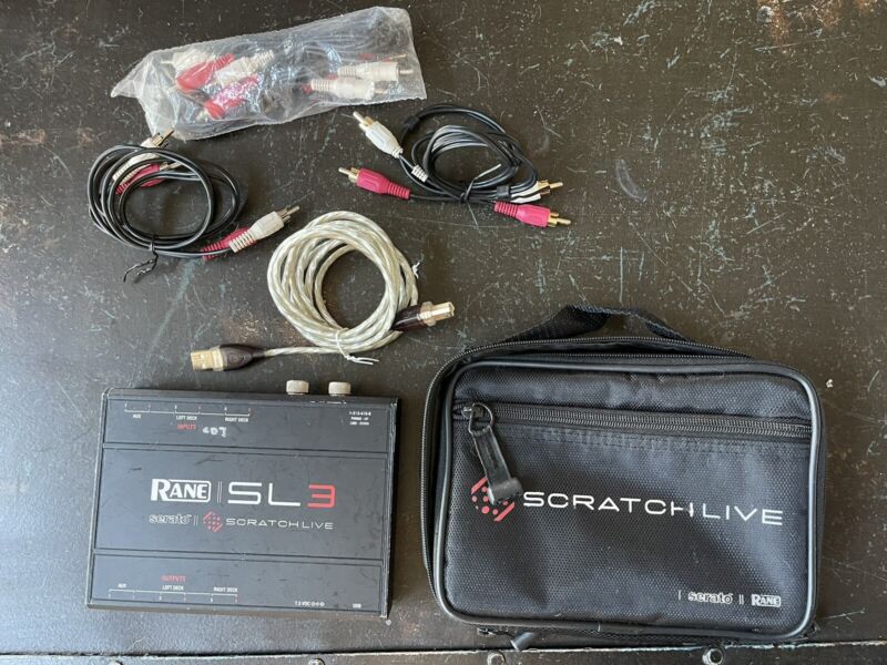 Rane SL3 Scratch Scratch Live Serato DJ Interface System & Cables