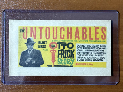 1962 Leaf  UNTOUCHABLES Booklet Otto Frick Story Elliot Ness NM Shape Complete