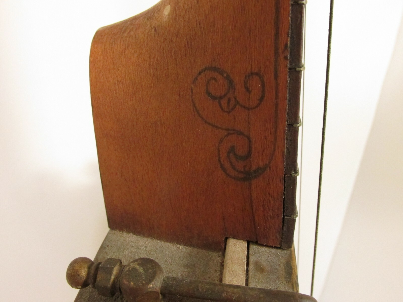 Vtg Old Open Back Brass Meta Wood 4 Four String Banjo (For restore or display)