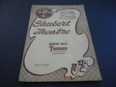 1960 playgoer - tenderloin, shubert theatre, ron husmann