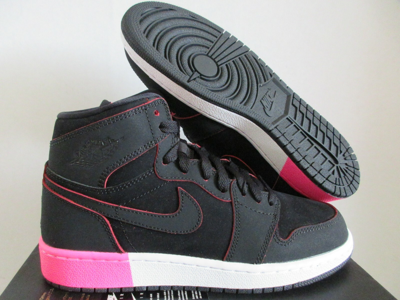 NIKE AIR JORDAN 1 RETRO HIGH GG BLACK-PINK SZ 3.5Y-WOMENS SZ