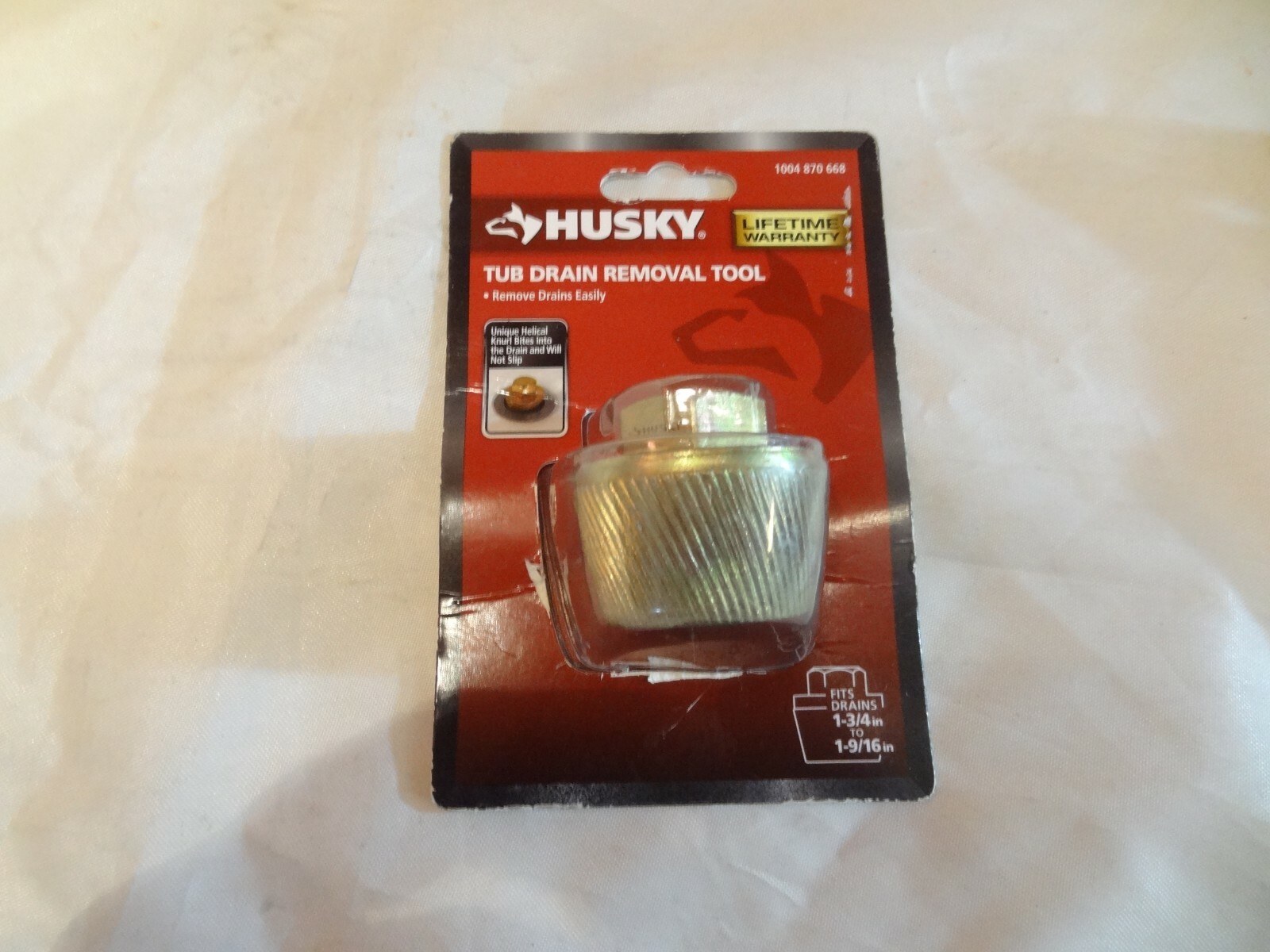 HUSKY 91216 Tub Drain Removal Tool fits Drains 13/4 in. to 19/16 in
