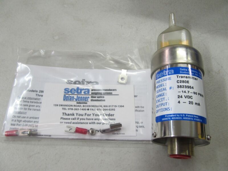 Setra/ETC C280E Pressure Transmitter, 14.7-50psi, 24vdc, 4-20mA, PT-2, Unused