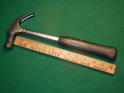 nice 1 1/2 lb claw hammer with steel shank