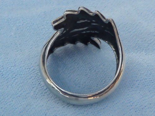 Beautiful Sterling Victorian Repousee  Ring, Size 7, 8.25, & 10, Konder #513