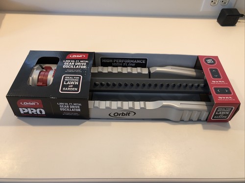 New Orbit Pro Series 4000 Sq Ft Metal Gear Driven Oscillator Sprinkler Lawn