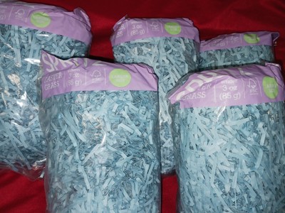 Easter Grass Blue. 3 Ounce Each Bag. New Lot Of Five (5) Spritz