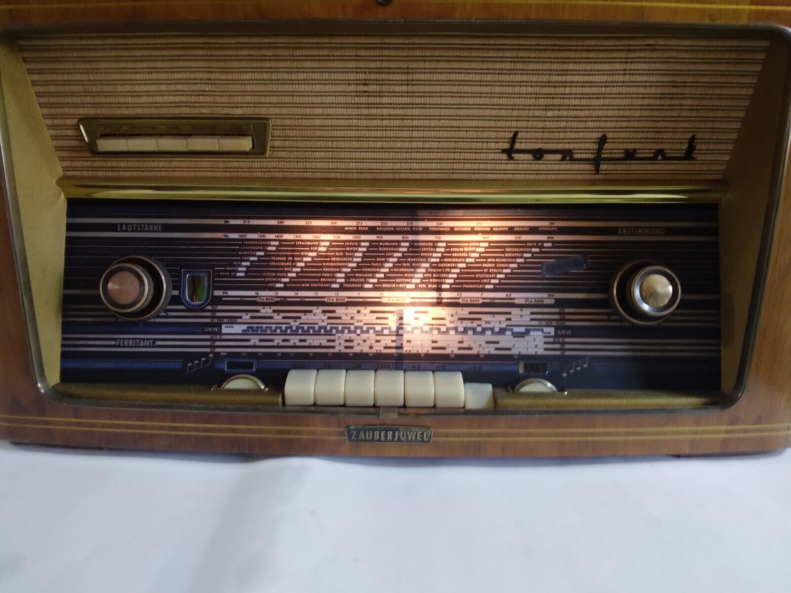 Vintage German Tonfunk Zauberjewel W346 Tube Radio | eBay Vintage German Tonfunk Zauberjewel W346 Tube Radio | eBay