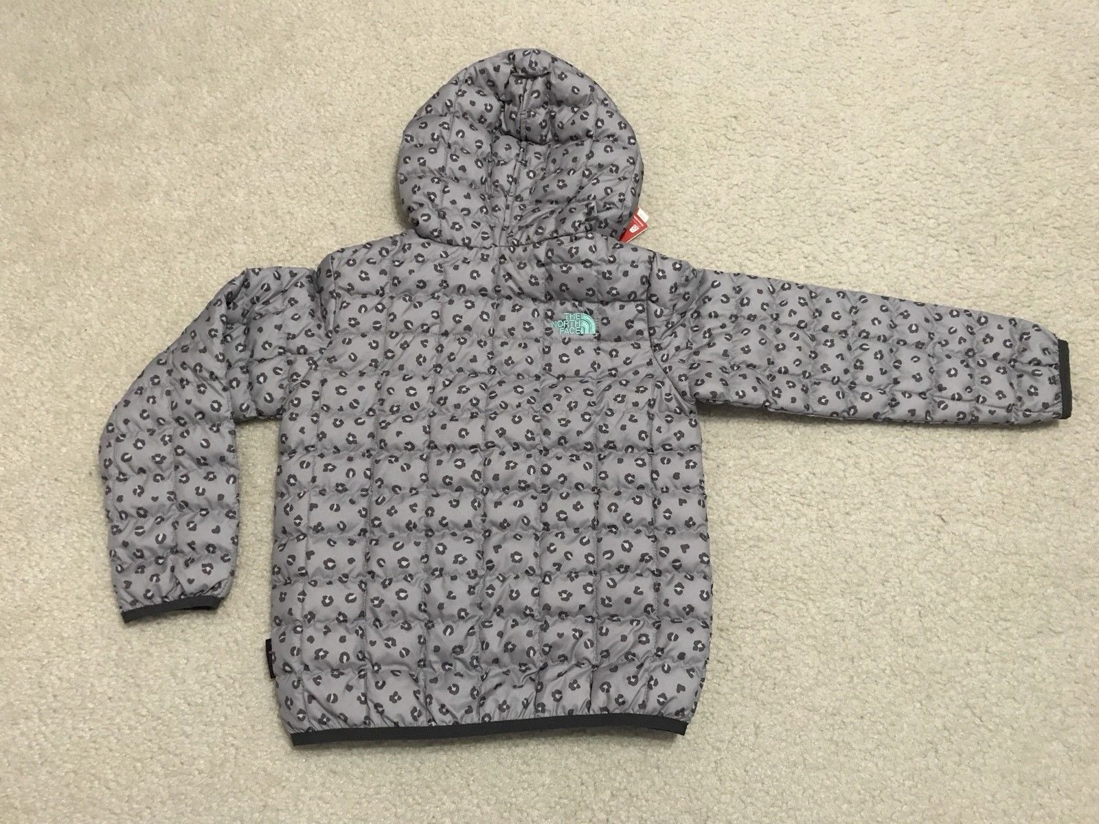 The North Face Thermoball Leopard Print Hooded Jacket Toddler 4T NWT $99