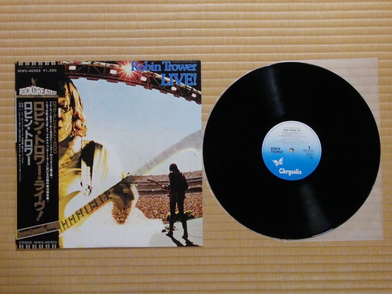 Robin Trower - Robin Trower Live!, Chrysalis WWS-40202 Japan Vinyl LP + Insert Robin Trower - Robin Trower Live!, Chrysalis WWS-40202 Japan Vinyl LP + Insert