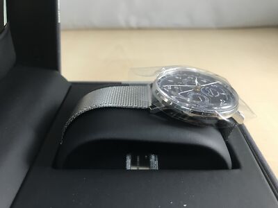 Pre-owned Zeppelin Watch Hindenburg Black Dial Moon Phase 7036m3 Men