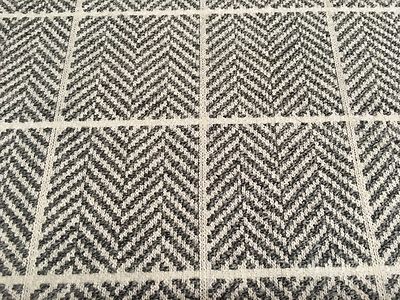 Designers Guild Herringbone Check Uphol Fabric Branette Steel 1.90 yd FWY2215/03
