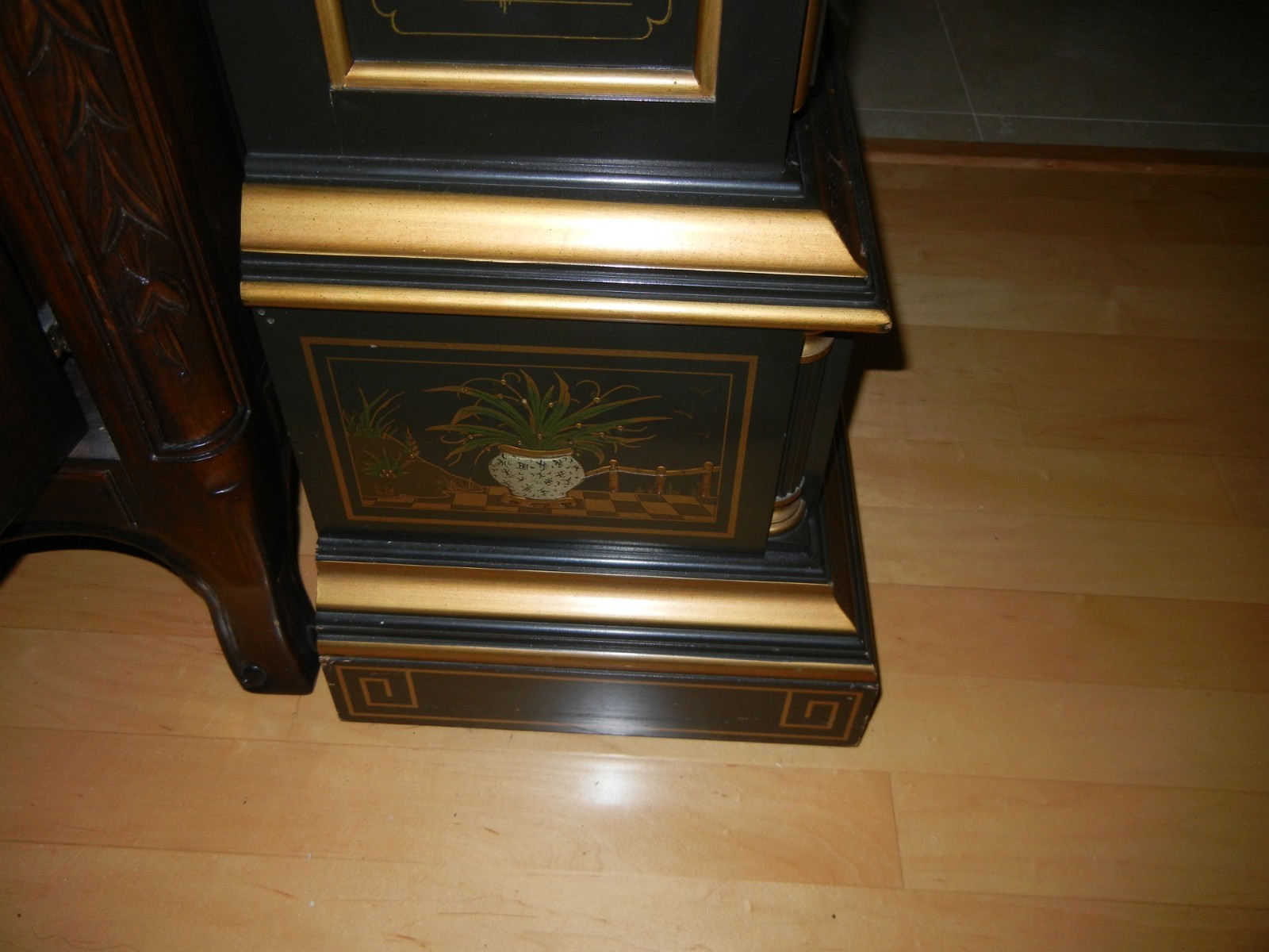 Sligh Chinoiserie Oriental Grandfather Clock Model # 0996-1-BD