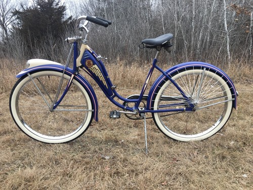 Prewar 1940 Schwinn Hollywood 2 Speed - Beautiful Original Cobalt Blue Paint