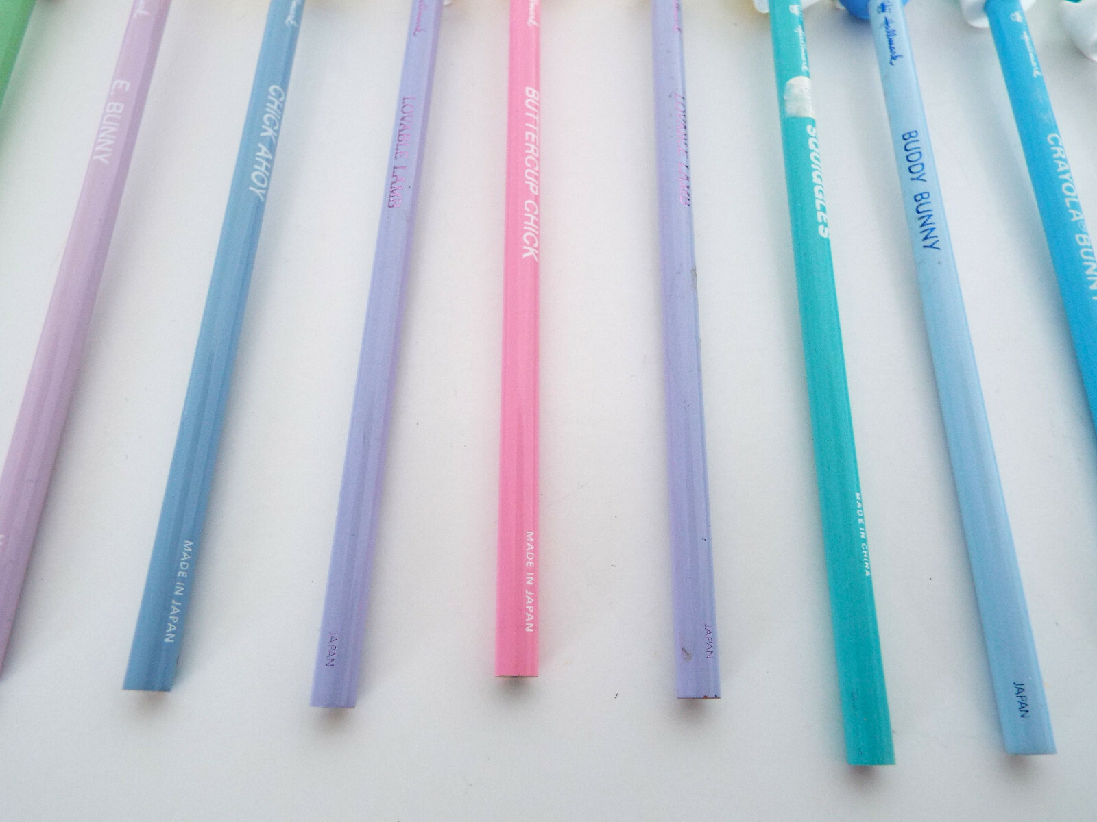 14 PENCILS TOPPERS Vintage Easter Applause Hallmark Russ Pen Chick Bunny Lamb