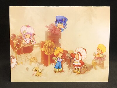Vintage Strawberry Shortcake Christmas Card Friends Gifts 1982 Unused + Envelope