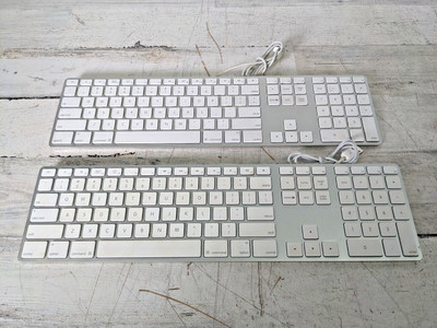 APPLE A1243 ALUMINUM KEYBOARD W/ NUMERIC KEYPAD - (LOT OF 2)