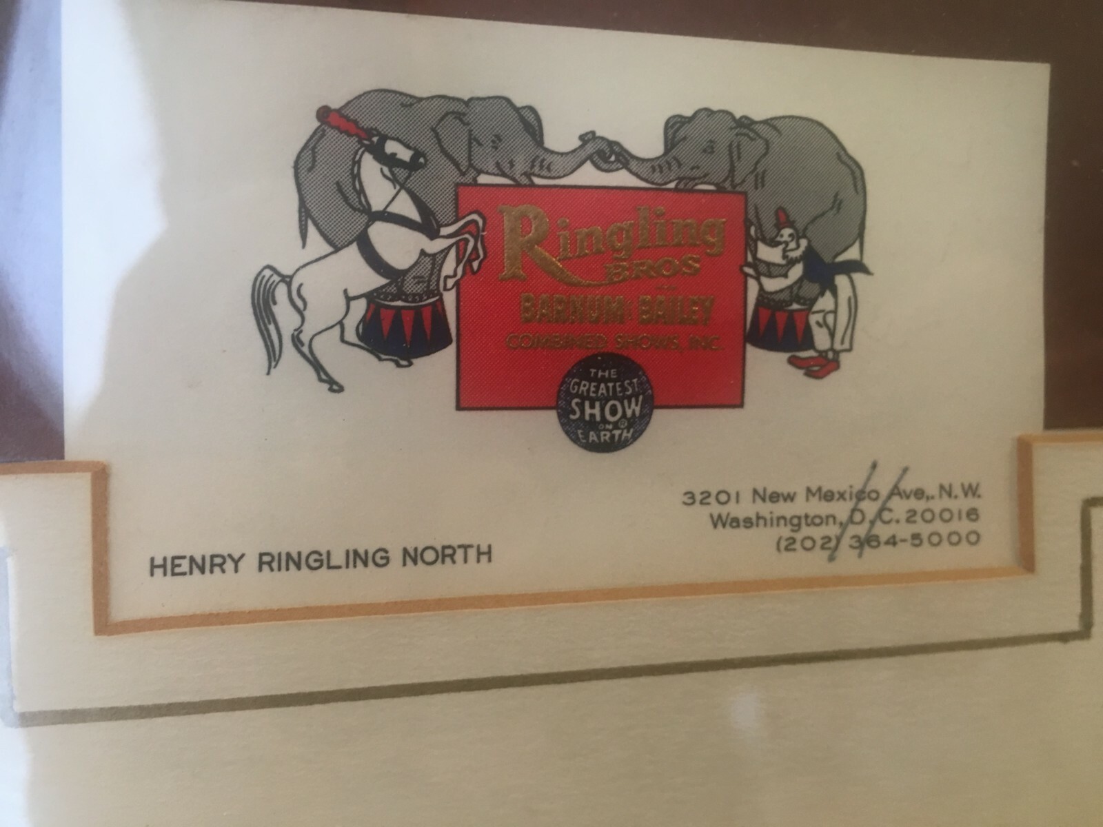 Henry Ringling North Signed Autographed Photograph Postcard Ringling Brothers