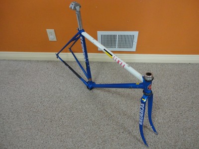 vintage steel road bike frame